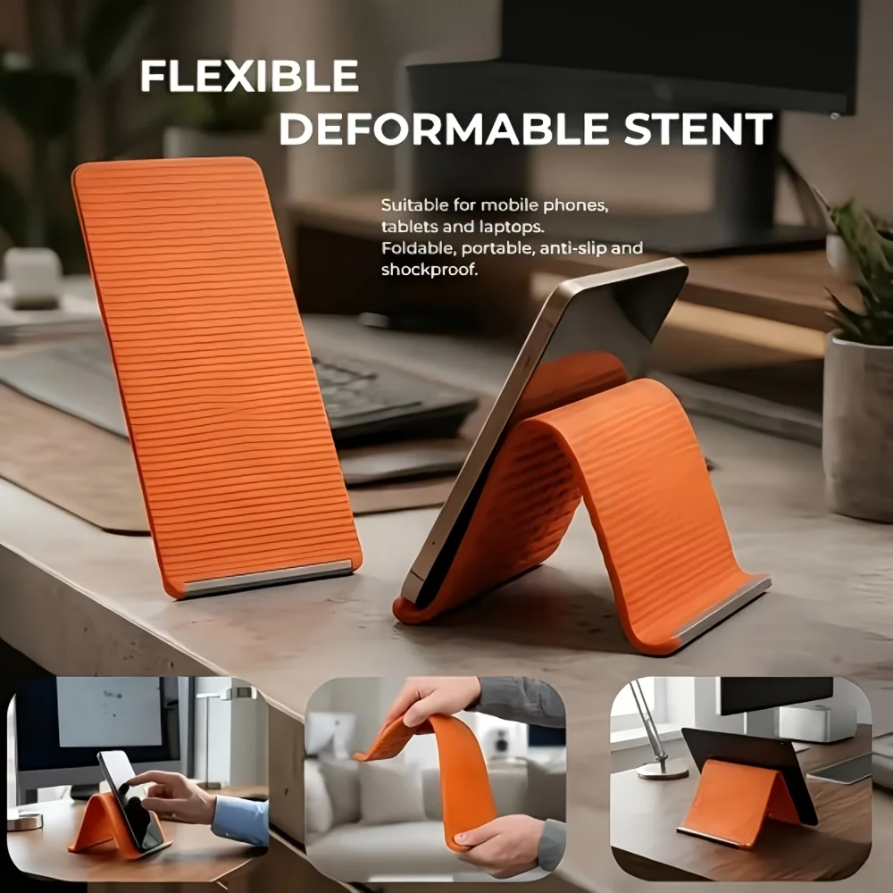 Laptop Stand Portable - Elastyczny, składany silikonowy uchwyt na telefon,