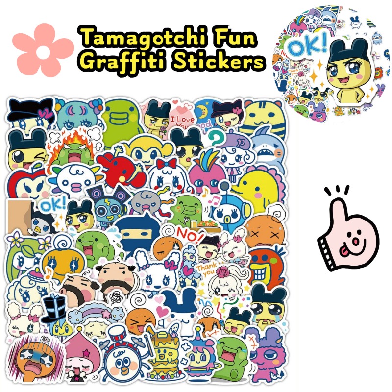 Laptop Original Accessories - Japońskie naklejki Tamagotchi, elektroniczny zwierzak Mametchi