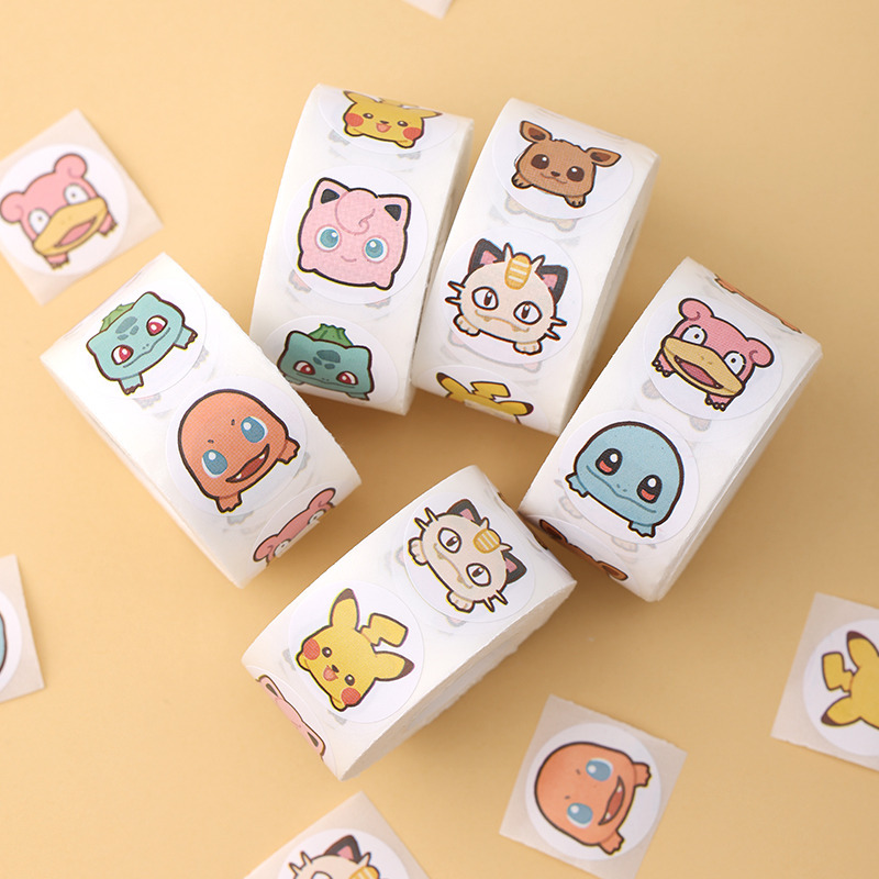 500szt Roll Cartoon Pokemon Na – Laptop Accessories Kids recenzja i cena