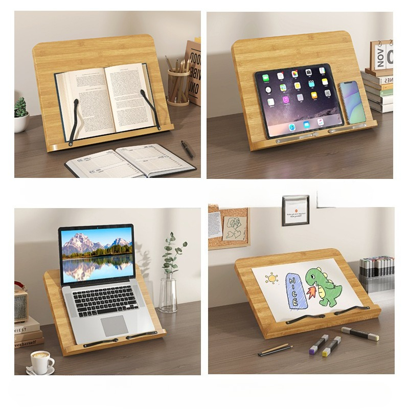Drewniany stojak na książki, w – Laptop Accessories Holder recenzja i cena