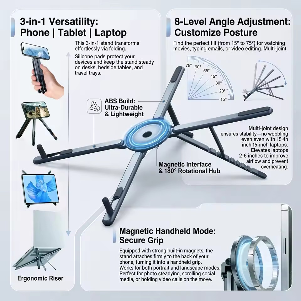 Składany magnetyczny uchwyt na – Laptop Stand Portable recenzja i cena