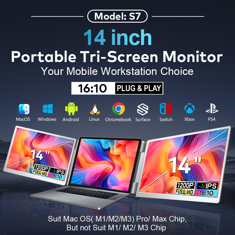 Przenośny monitor LCD z dwoma  – Laptop Stand Portable recenzja i cena