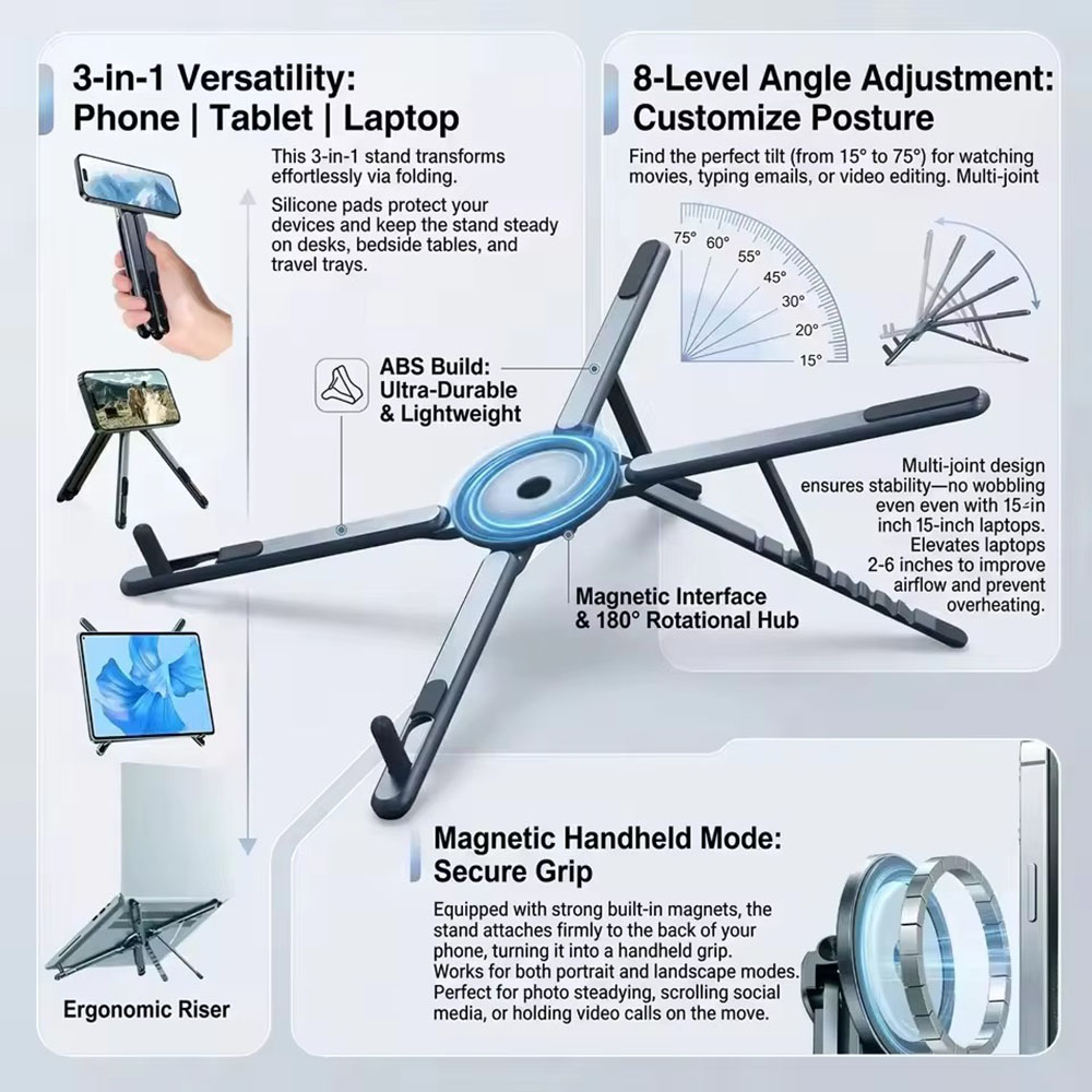 Przenośny magnetyczny uchwyt n – Laptop Stand Portable recenzja i cena